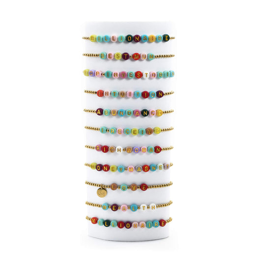 Affirmationsarmbänder Colorful-Gold
