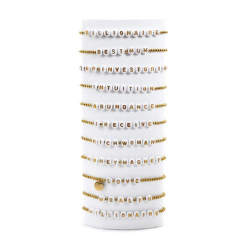 Affirmationsarmbänder White-Gold