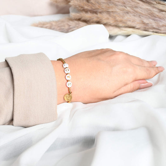 Affirmationsarmbänder White-Gold